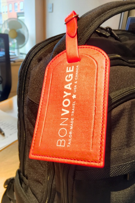 Bon Voyage Luggage label